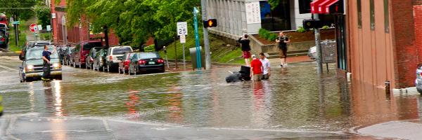 Photo: University of Vermont Flooded city street